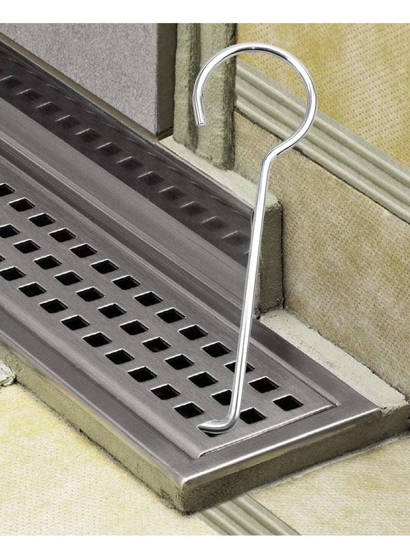 2 جهاز كمبيوتر شخصي تصريف مفتاح رفع الخطاف ، الفولاذ المقاوم للصدأ الفضة تصريف الشبكة سحب رفع مفتاح للدش تصريف التنظيف اليومي - Image 5